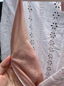 White Eyelet Cotton Mini Dress