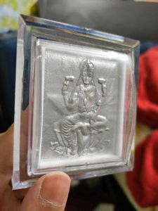 Ma Laxmi Silver 999 Statue 3d In Frame And Stand