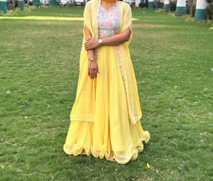 Yellow Lehenga Choli Set with Dupatta