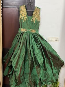 Elegant Emerald Green Gown