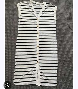 Shein Striped Button-Up Knit Dress