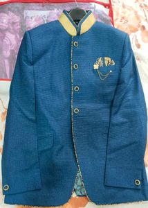 Men's Blue Ethnic Jacket