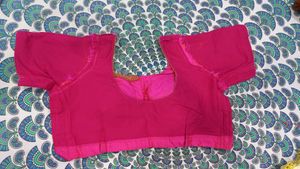 Vibrant Pink Bridal maggam work Blouse
