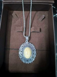 Oxidised Jewellery German Silver Pendent Necklace
