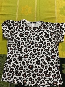 Leopard Print Crop T-Shirt