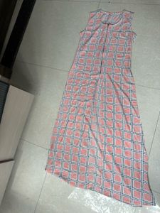 Stylish Sleeveless Geometric Print Maxi Dress