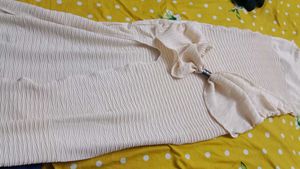 XS size elegant Strapless White Maxi Dress