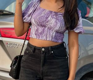 Stylish Smocked Crop Top