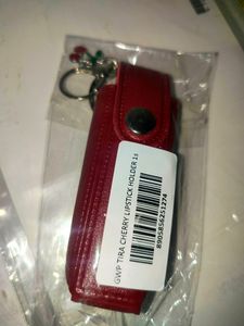 🍒 Red Lipstick Holder With Cute Charm