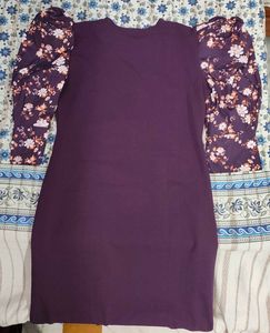 Women Bodycon Purple Midi / Calf Length Dress