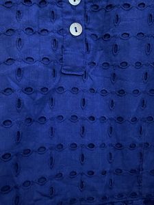Ginger Blue Eyelet Summer Dress