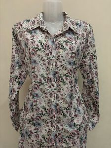 Floral Print Collared Shirt and pants
