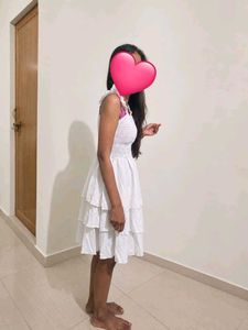 White Tiered Ruffle Dress