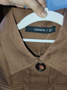 MADAMME - Stylish Brown Cropped Jacket
