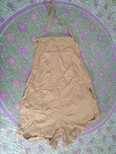 Tan Overalls Shorts
