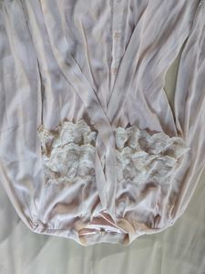 Chic Sheer Ruffle Blouse