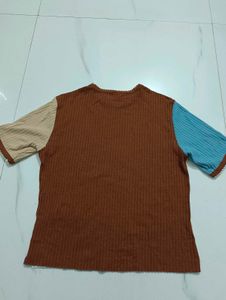 Color Block Knit Top
