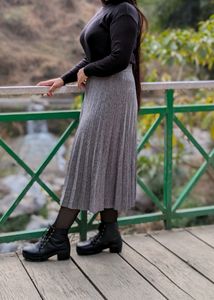 Flared Platted Skirt