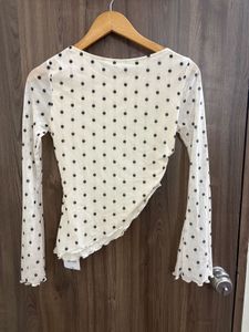 Sheer Polka Dot Blouse