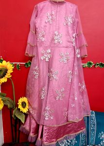 Beautiful Pink Gown With Shrug New