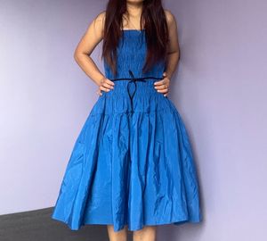 Stunning Blue Strapless skirt
