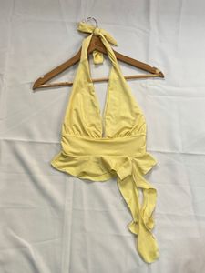 Yellow Halter Neck Bikini Top🫶🏻