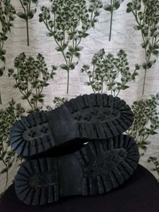 Black Leather Lace-Up Combat Boots