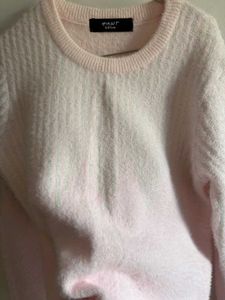 Cozy Pink Ribbed Knit Sweater