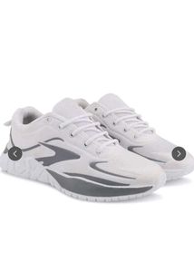 Stylish White & Grey Sneakers