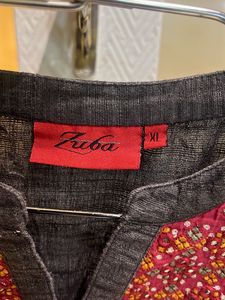 Charcoal Kurta With Embroidery