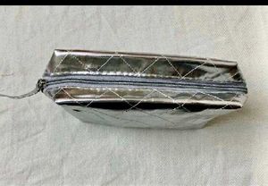 🆕Quilted Silver Pouch