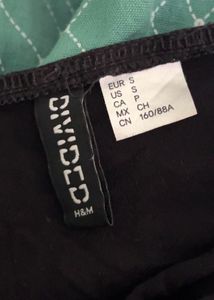 H&amp;M Black Ruched Camisole Top