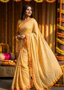 Elegant organza silk Saree