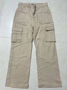 zudio Beige Cargo Pant