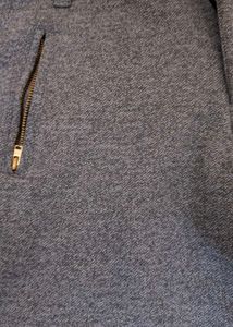 Grey Casual Pants with Zipper Pockets