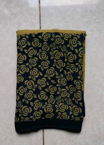 two peices Elegant Yellow &amp; Navy Saree