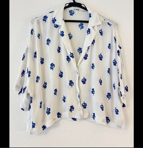 H&amp;M short sleeved pattern Resort Shirt
