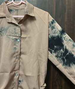 Stylish Tie-Dye Button-Up Shirt