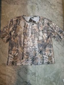 shein women's camo cropped tee(oversized)