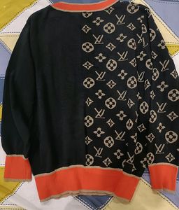 Women Louis Vuitton Printed Sweater