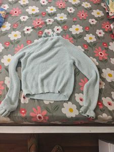 H&amp;M Ruffle Neck Knit Sweater
