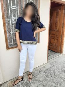 Indo-Fusion Navy Kurti Top