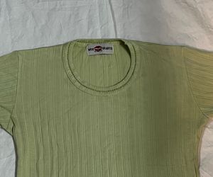 Light Green Ribbed T-Shirt