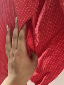 Boy’s Red Striped Kurta