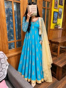 Elegant Blue Kurta Set with Dupatta