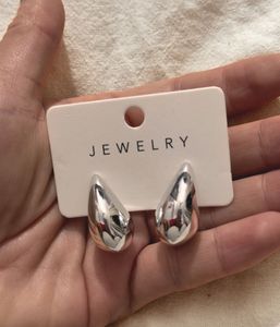 Silver Teardrop Statement Earrings