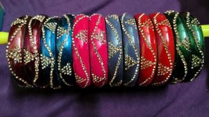 Elegant Embellished Bangle Set