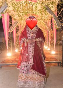Red Embroidered Lehenga Choli
