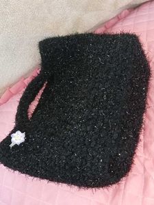 Sparkly Black Clutch Bag