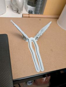 Goddess Wings Twist Hair Pin 3d printed